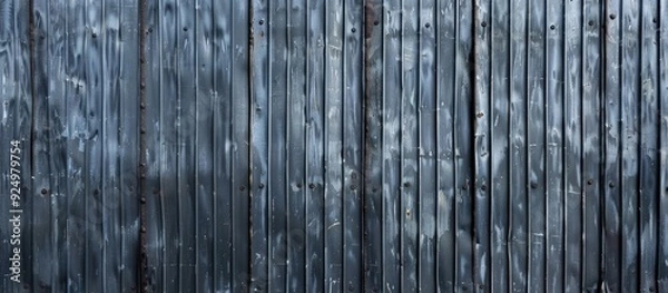 Fototapeta Galvanized iron wall providing a backdrop with copy space image.