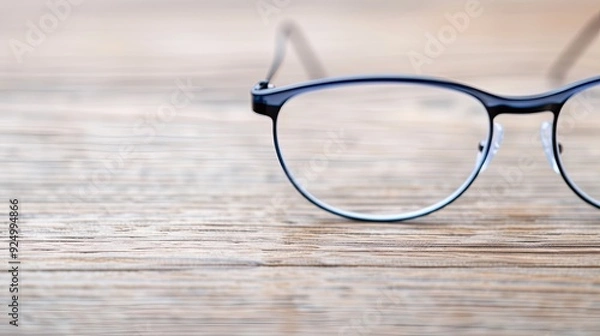 Fototapeta Black Metal Frames with Silver Nosepiece Displayed on Uncertain Surface