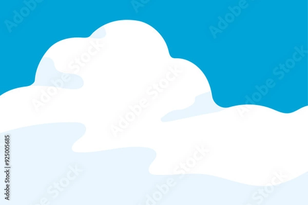 Fototapeta This is an illustration of blue summer sky and clouds.
