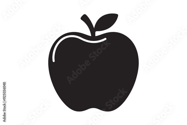 Obraz apple silhouette vector illustration 