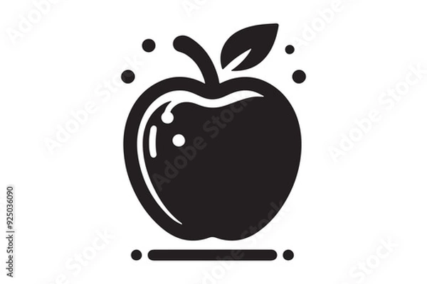 Obraz apple silhouette vector illustration 