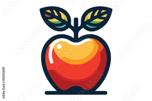 Obraz colorful apple vector illustration 