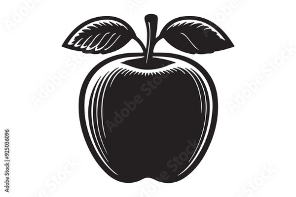 Obraz apple silhouette vector illustration 