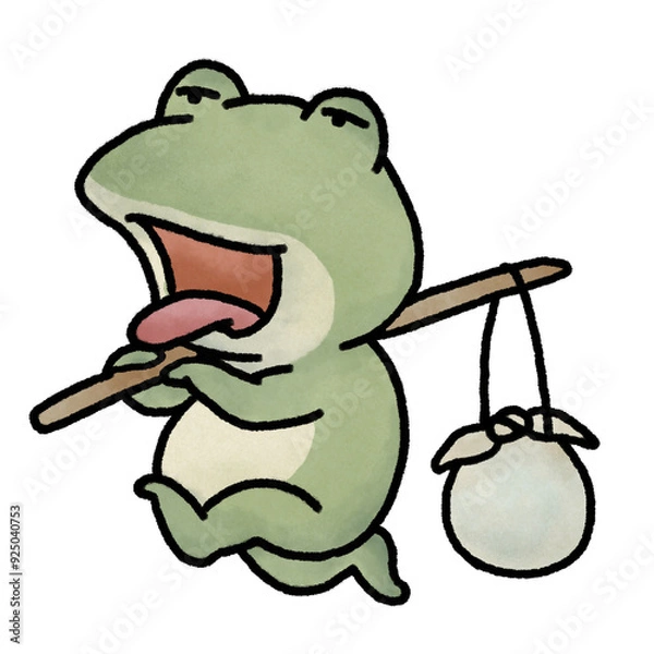 Obraz 旅に出る蛙_01