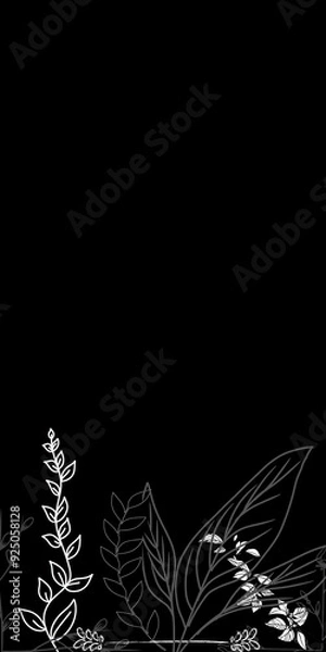 Obraz black and white background