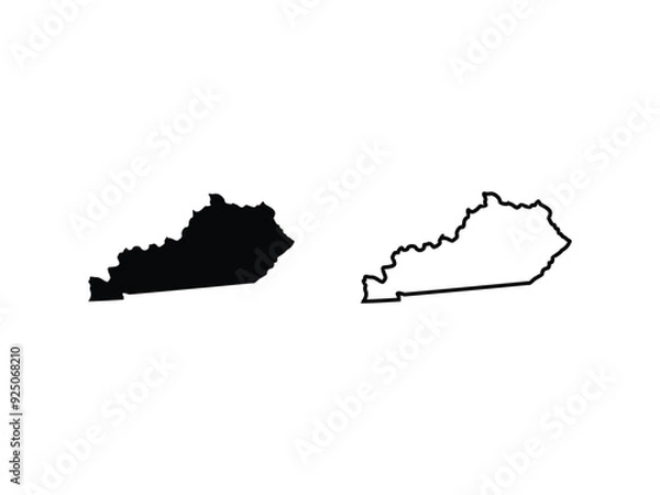 Obraz Kentucky maps vector isolated on a transparent background