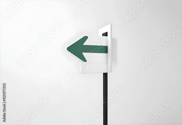 Fototapeta arrow sign on a wall