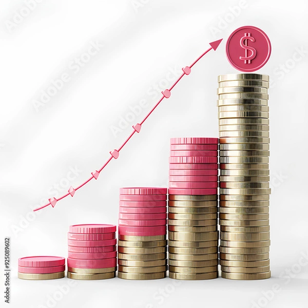 Obraz Vibrant modern clean vector minimalist 3D illustration representing technology