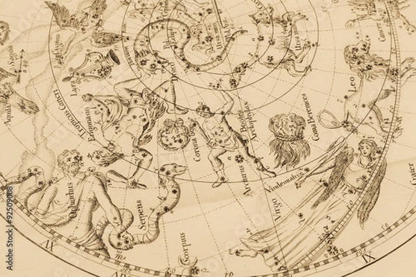 Fototapeta アンティークの天体図