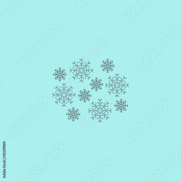 Fototapeta snowflakes icon