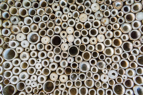 Obraz Table made of bamboo pile