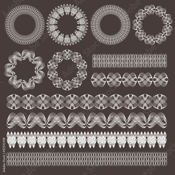 Fototapeta Guilloche vector elements.