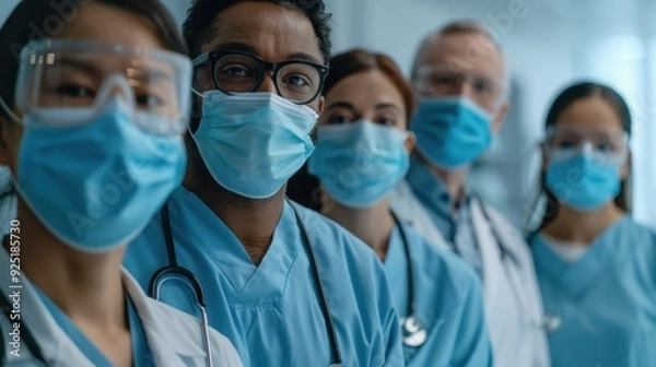 Obraz The medical team in masks
