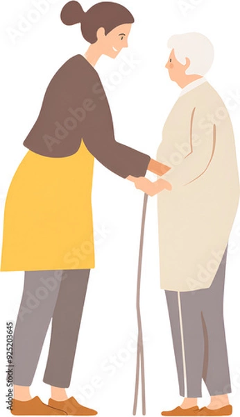 Obraz care for the elderly