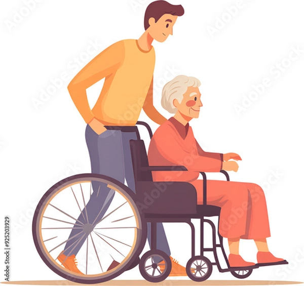 Obraz care for the elderly