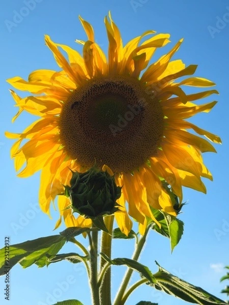Obraz sunflower on blue background