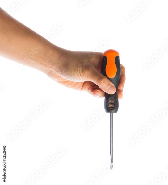 Obraz hand holding screwdriver