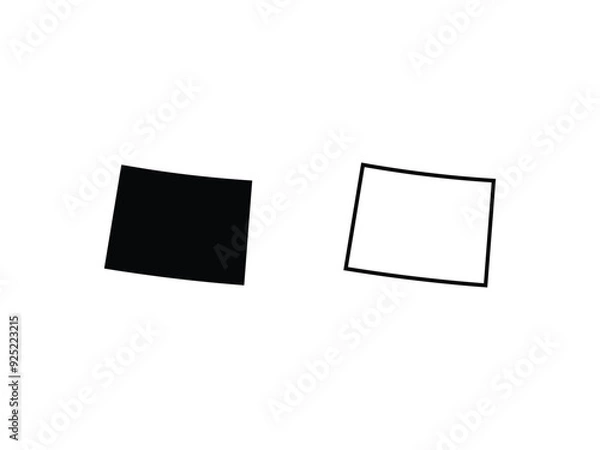 Obraz wyoming maps vector isolated on a transparent background