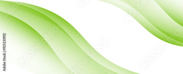 Fototapeta Abstract green banner background. Graphic design banner pattern background template with dynamic curve shapes