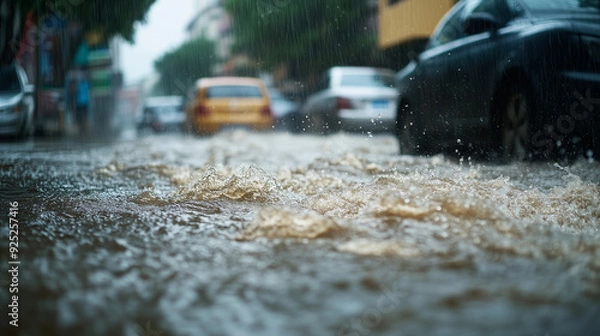 Fototapeta 雨の脅威