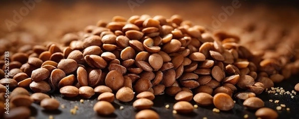 Obraz A close-up view of healthy dog food kibble 