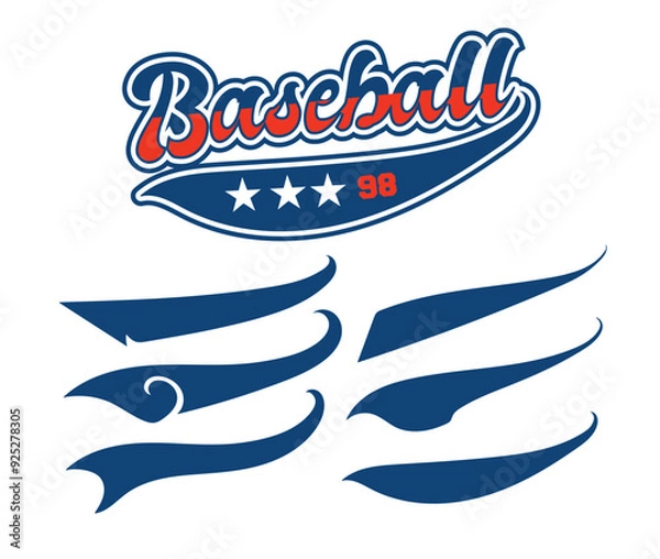 Fototapeta baseball logo design