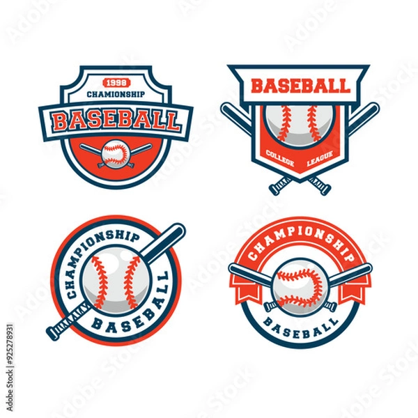 Fototapeta baseball logo design