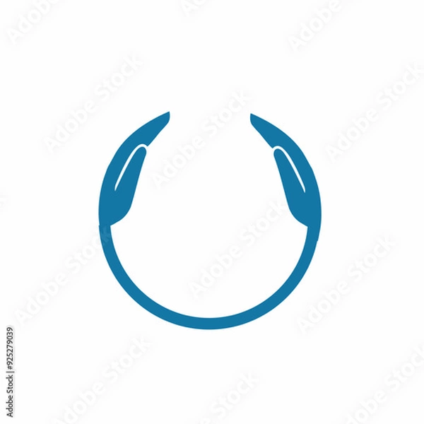 Obraz Two hands holding something. vector illustration
