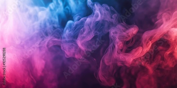 Fototapeta Abstract smoke on a dark background , ai