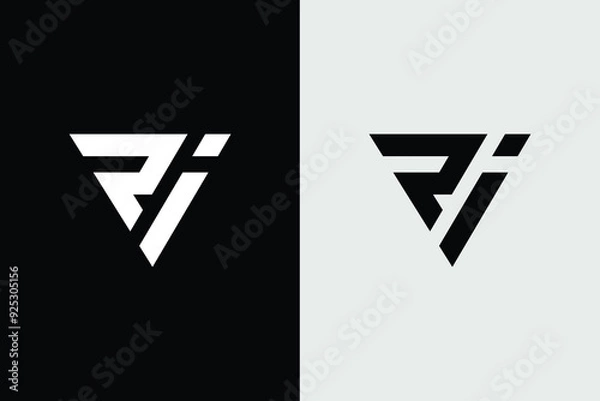 Fototapeta n Initial letter V Abstract design concept for branding,  awesome artistic V initial based Alphabet icon