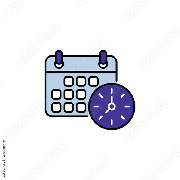 Obraz Deadline icon design with white background stock illustration