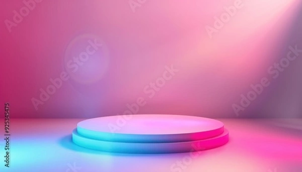 Obraz Neon Lights Abstract Background for Product Display