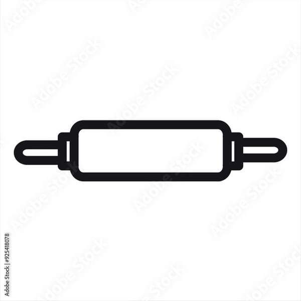 Fototapeta Rolling pin icon vector isolated