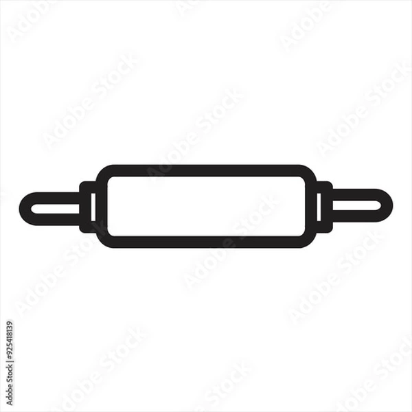 Fototapeta Rolling pin icon vector isolated