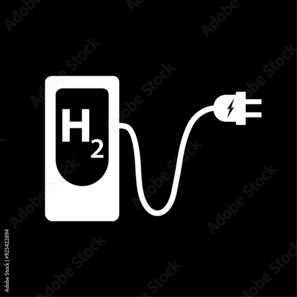 Obraz Hydrogen fueling station. Vector Illustration