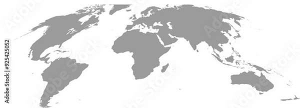 Obraz half world map with transparent background