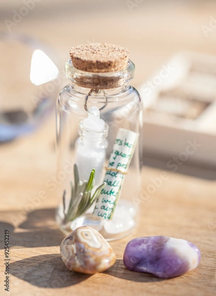 Fototapeta Schutzzauber in einer Flasche 