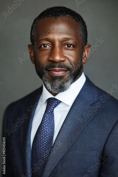 Obraz Financial Advisor, headshot portrait photo of a black male