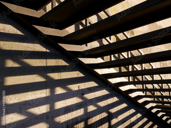 Fototapeta stairs of a building with shadows