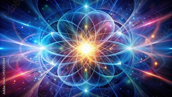 Fototapeta Abstract of quantum energy movement, quantum, energy, movement, abstract,science, technology, futuristic