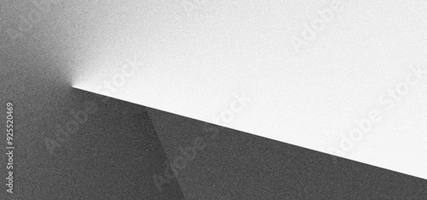 Fototapeta Black white grainy background, monochrome gray noisy texture dark grunge banner, header poster cover backdrop design