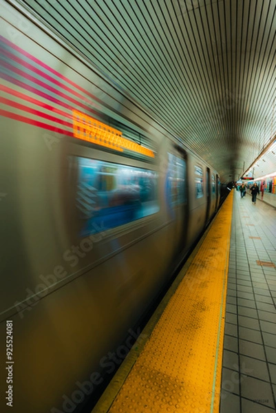 Obraz subway train in motion