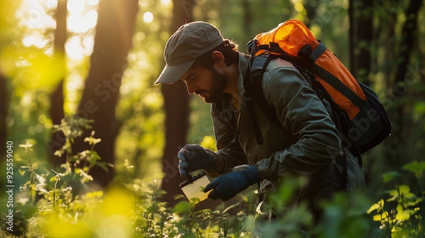 Obraz scientist working in the field