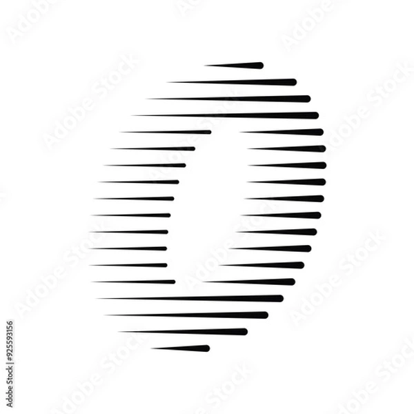 Fototapeta Number 0 with Abstract Line Pattern