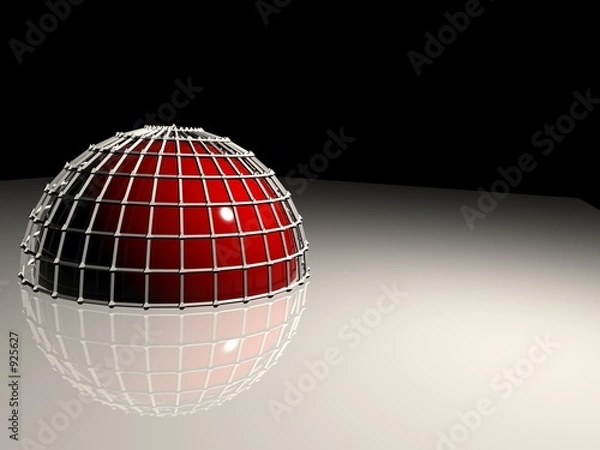 Obraz red sphere refraction