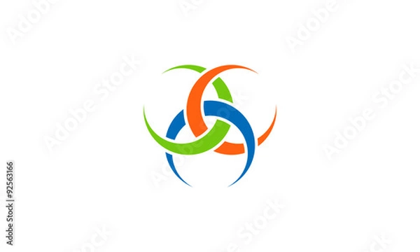 Fototapeta initial letter C link connection logo design concept