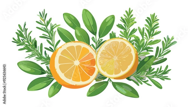 Obraz Citrus limon and orange