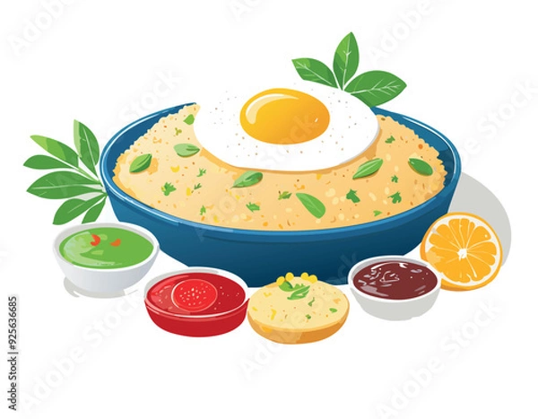 Fototapeta Cuscuz with eggs