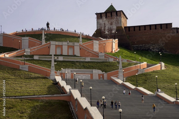 Obraz Чкаловская лестница у стен кремля в Нижнем Новгороде.