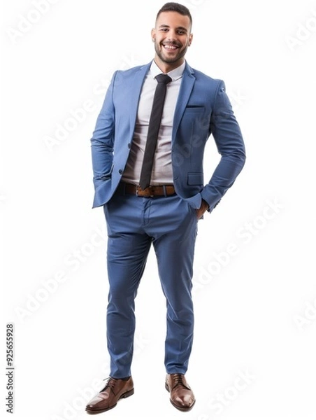 Fototapeta Success business manager in white background